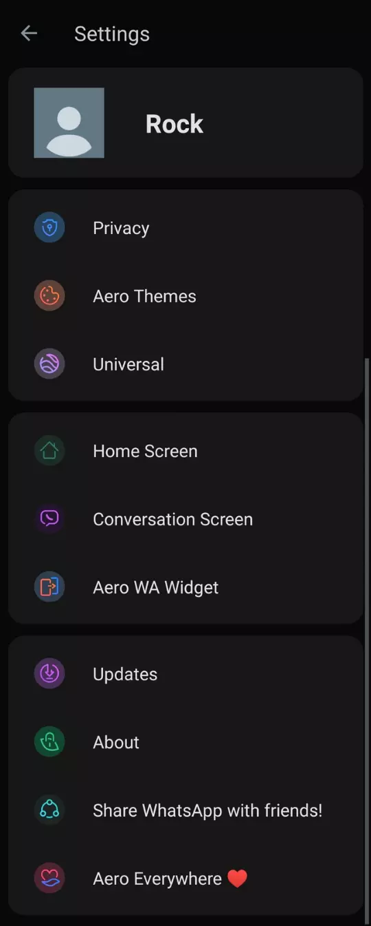 WhatsApp Aero Features Screenshot